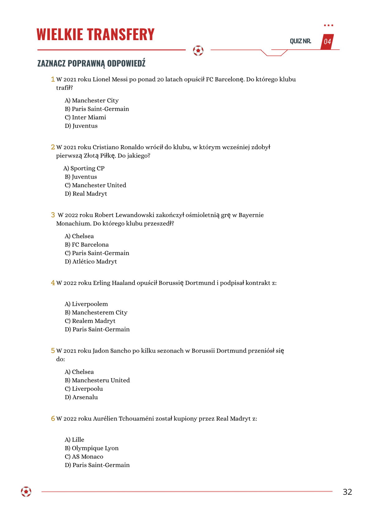 Mistrz Futbolu - Pakiet 3 części krzyżówek i łamigłówek piłkarskich. Ponad 150 stron piłkarskich wyzwań (Wersja Cyfrowa PDF)