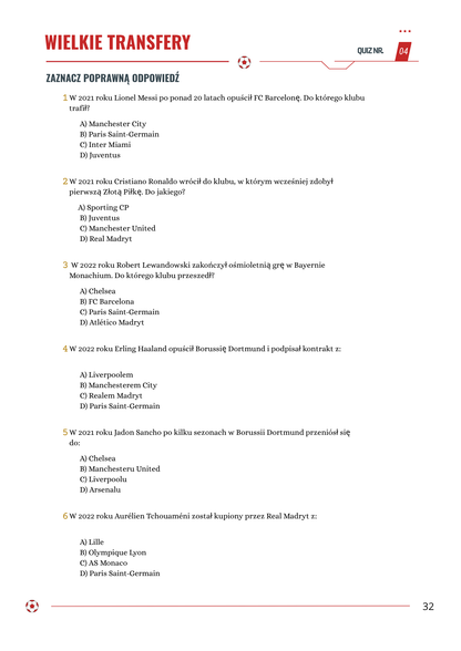 Mistrz Futbolu - Pakiet 3 części krzyżówek i łamigłówek piłkarskich. Ponad 150 stron piłkarskich wyzwań (Wersja Cyfrowa PDF)