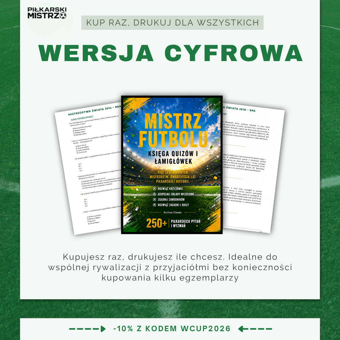 Mistrz Futbolu – Księga Quizów i Łamigłówek (Wersja Cyfrowa PDF)